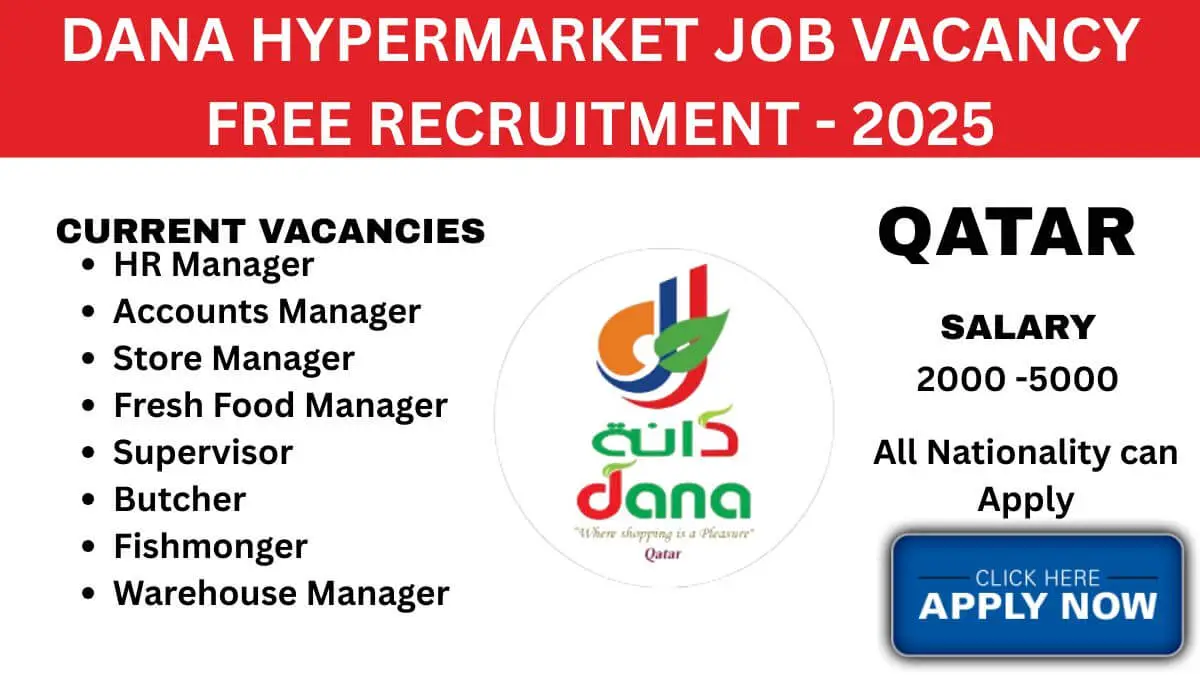 Dana Hypermarket Job Vacancy