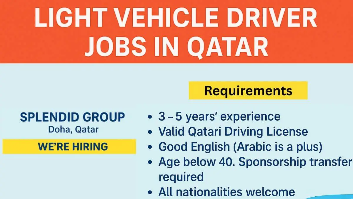 Light Vehicle Driver Jobs in Qatar